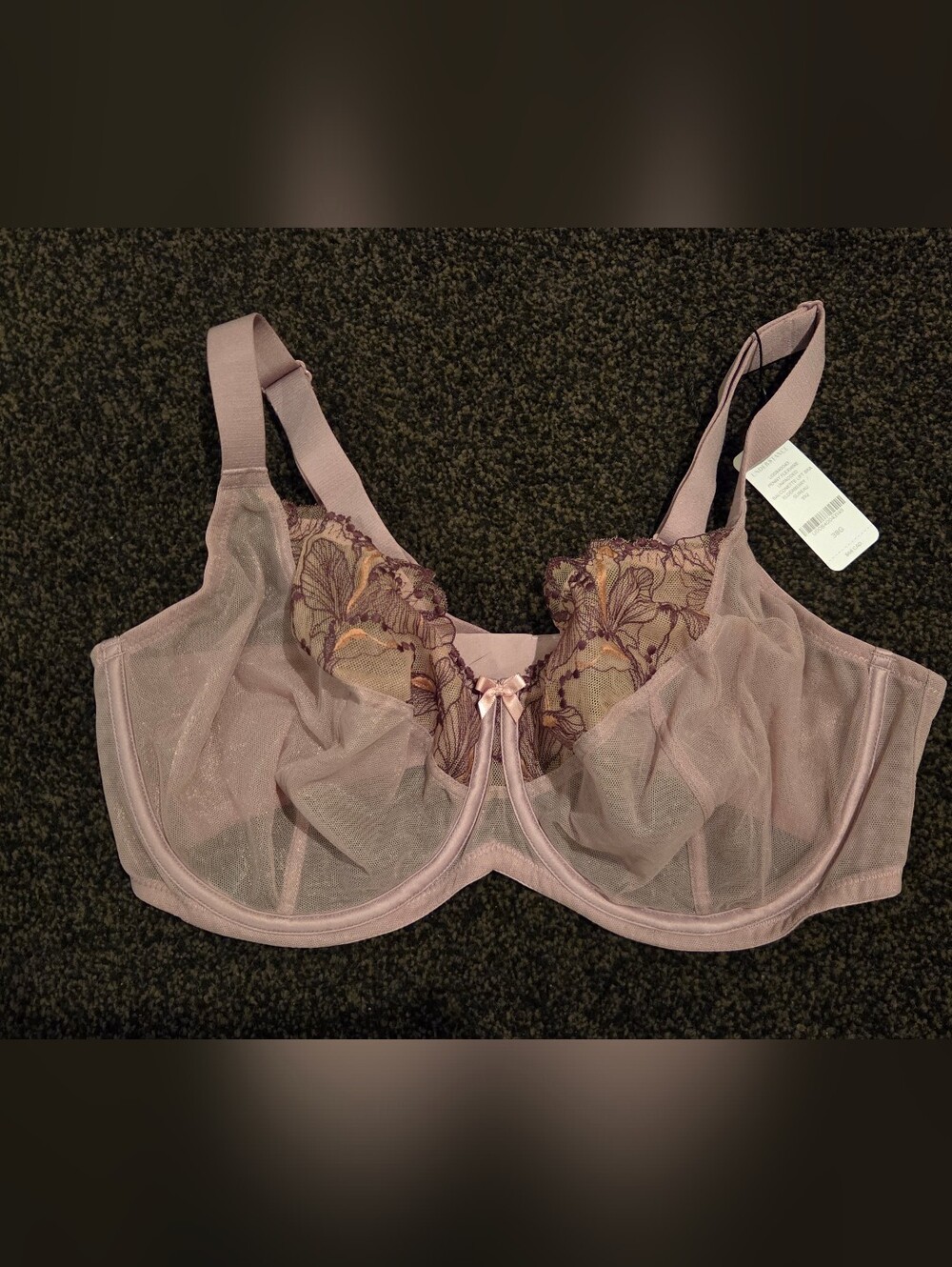 NWT Understance Penny FlexWire Lift Unpadded Balconette Bra 38G Elderberry